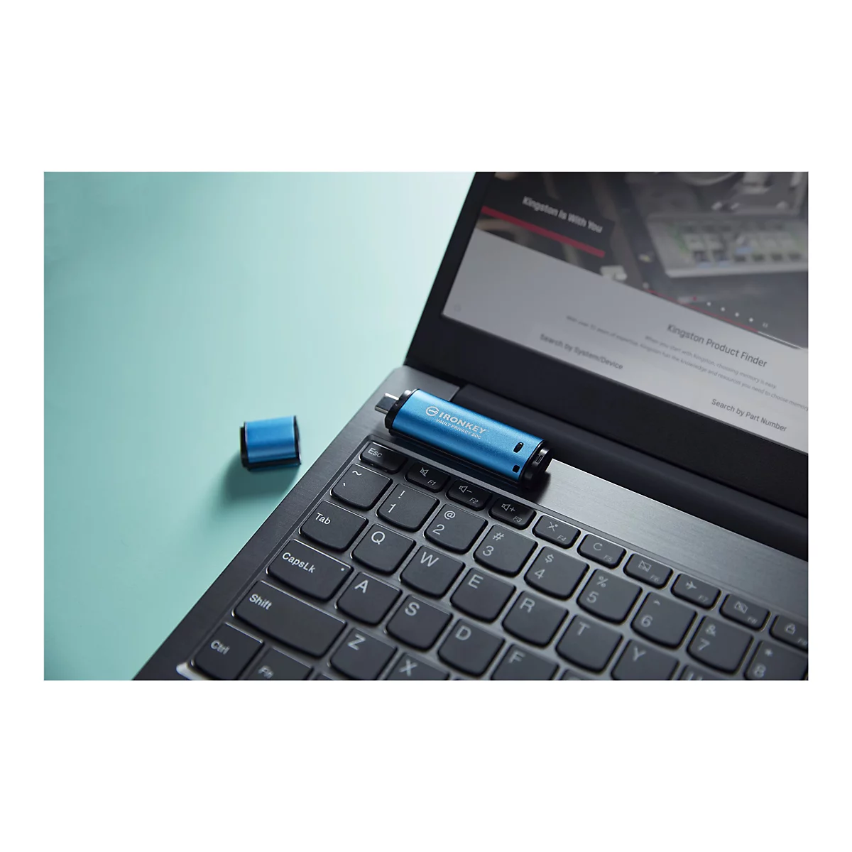 Kingston IronKey Vault Privacy 50C - USB-Flash-Laufwerk - verschlüsselt - 16 GB - USB-C 3.2 Gen 1 - TAA-konform