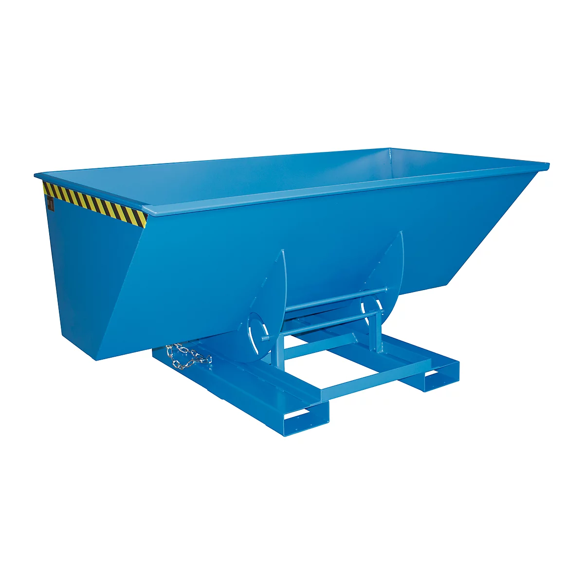 Kippbehälter AK 150, mit Abrollsystem, 1500 l, 1000 kg, L 1420 x B 2280 x H 1070 mm, RAL 5012 blau