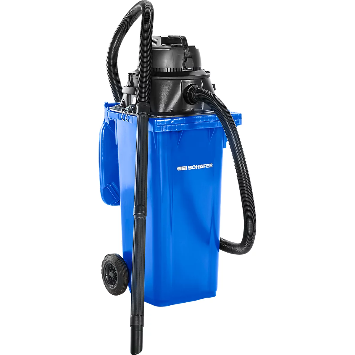 Kit complet aspirateur eau et poussières, avec prise pour outils, y compris poubelle grande capacité de 120 l, 1 filtre à cartouche &amp; 1 filtre en non-tissé, bleu