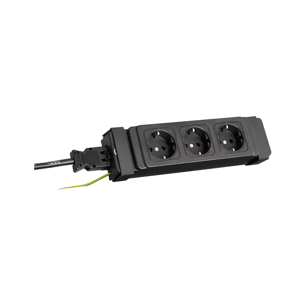 Kit d'alimentation électrique pour guide-câbles, prise 3 entrées