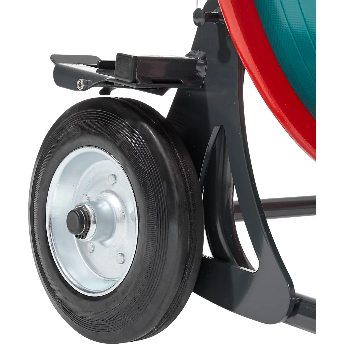 Kit de cerclage professionnel, avec chariot de déroulement Premium X, appareil de cerclage par accu BW-04 &amp; feuillard en polyester PET, L 1200 m x l 15,5 mm, épaisseur 0,9 mm, gaufré, vert