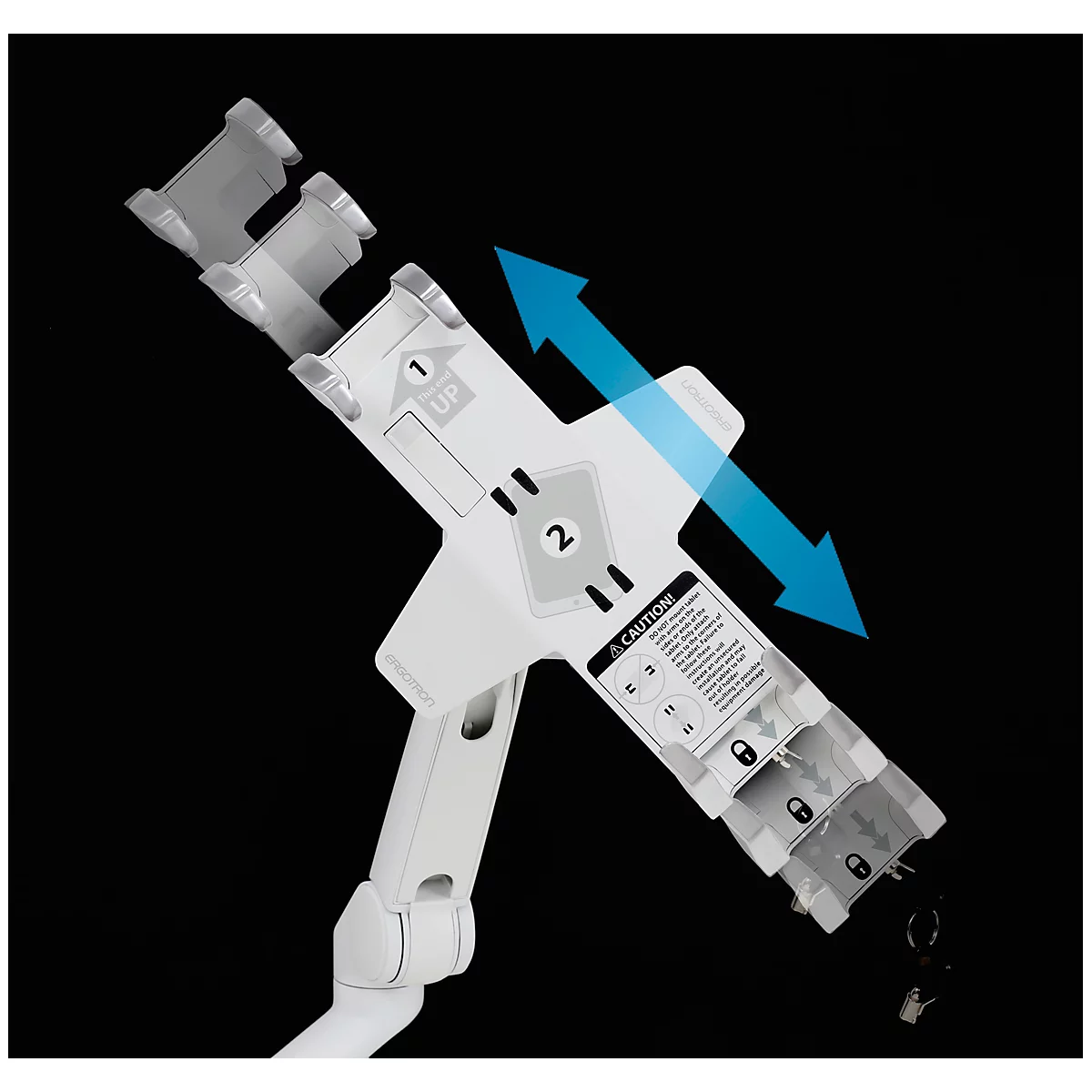 Kit de fixation pour tablette Ergotron, taille écran 7,9' - 13', verrouillable, capacité de charge 2,3 kg