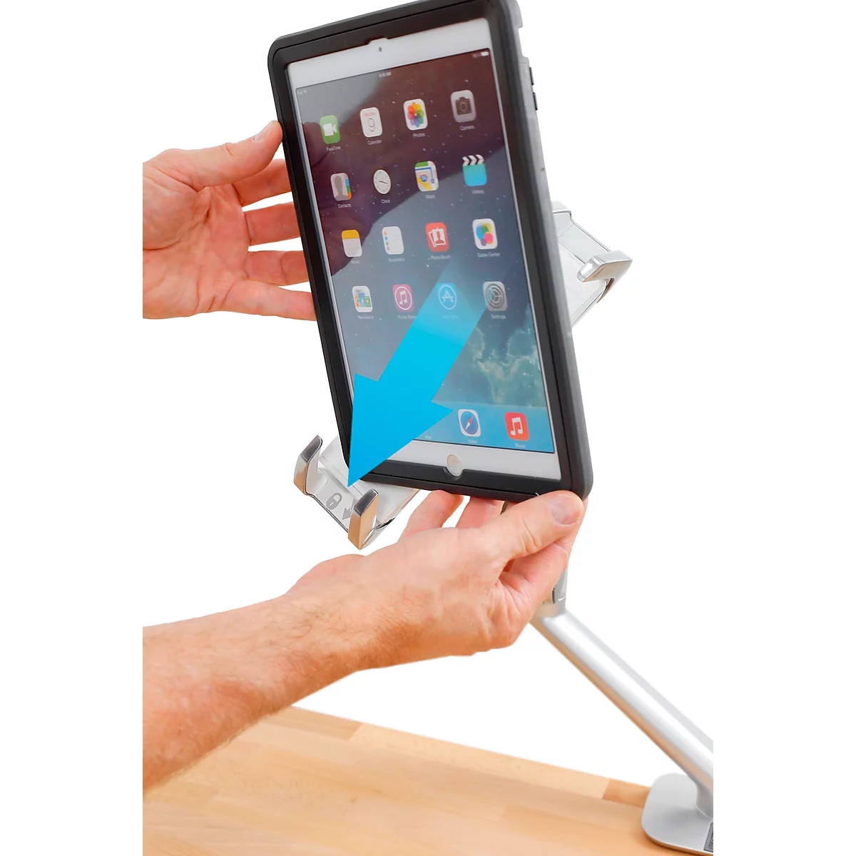 Kit de fixation pour tablette Ergotron, taille écran 7,9' - 13', verrouillable, capacité de charge 2,3 kg