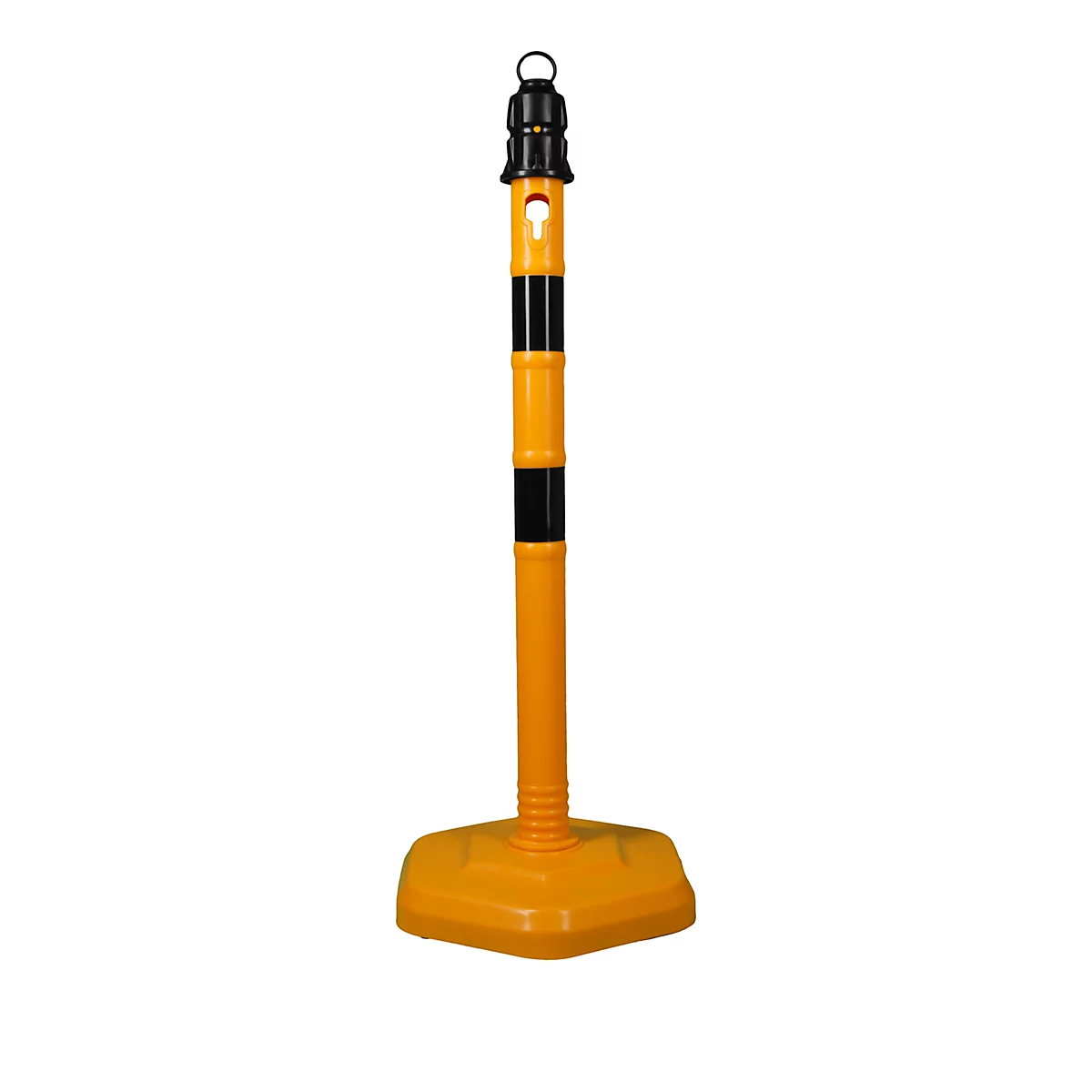 Kit de potelets à chaîne, 4 potelets + 4 chaînes jaune-noir