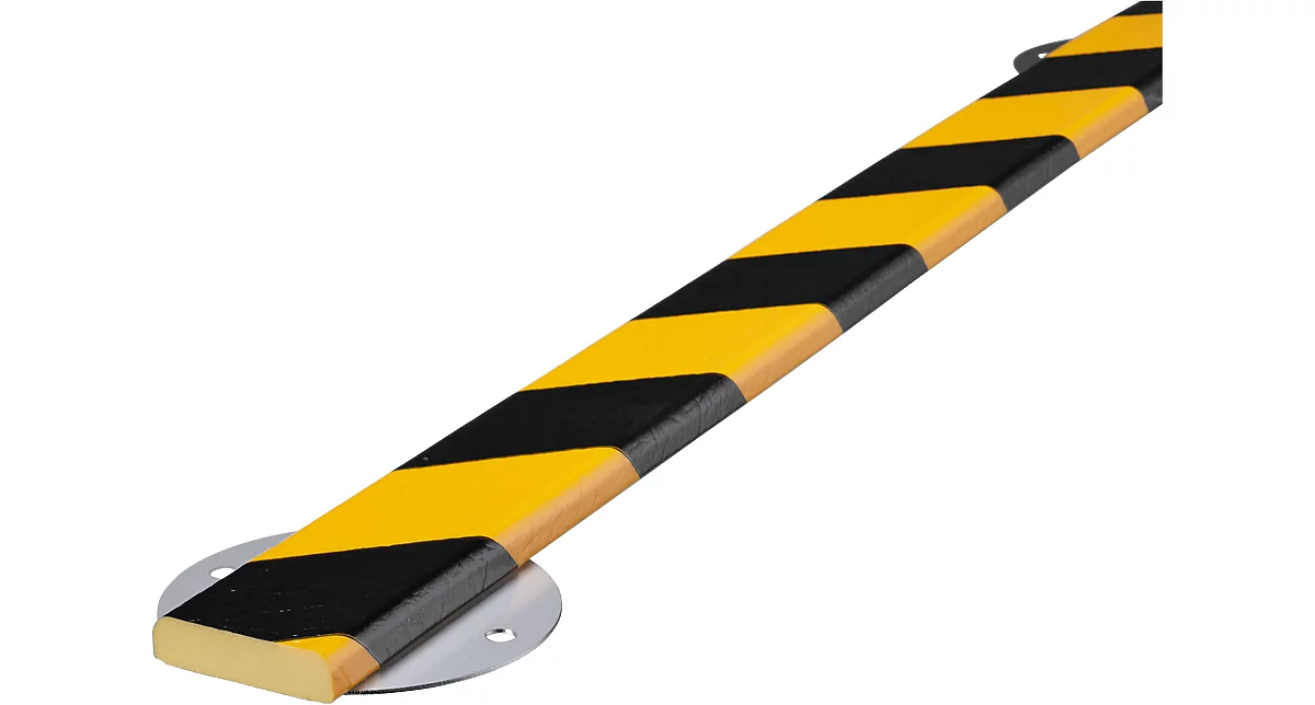 Kit de protección de pared, tipo F, pieza de 1 m, amarillo/negro