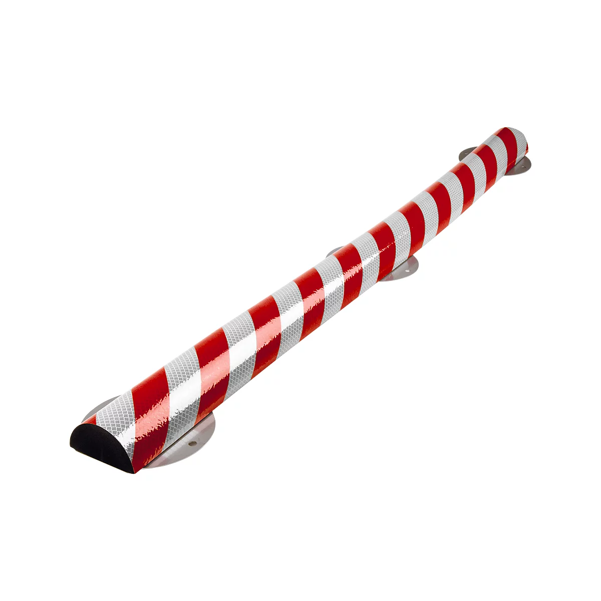 Kit de protection murale, type C+, unité de 1 m, blanc/rouge réfléchissant