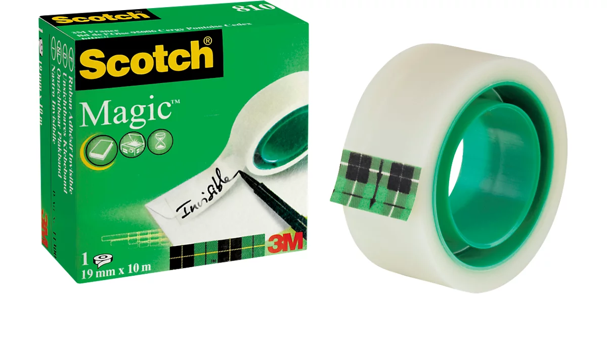 Klebeband Scotch® Magic™, L 10 m x B 19 mm, matt, 1 Rolle