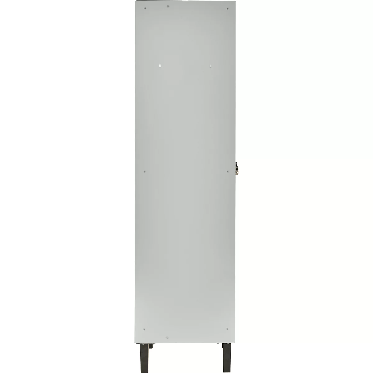 Kledinglocker - 2 compartimenten - B 630 x D 500 X H 1850 mm - met poten – met draaigrendelslot - lichtgrijs RAL 7035/lichtgrijs RAL 7035 – ons merk Schäfer Shop Pure