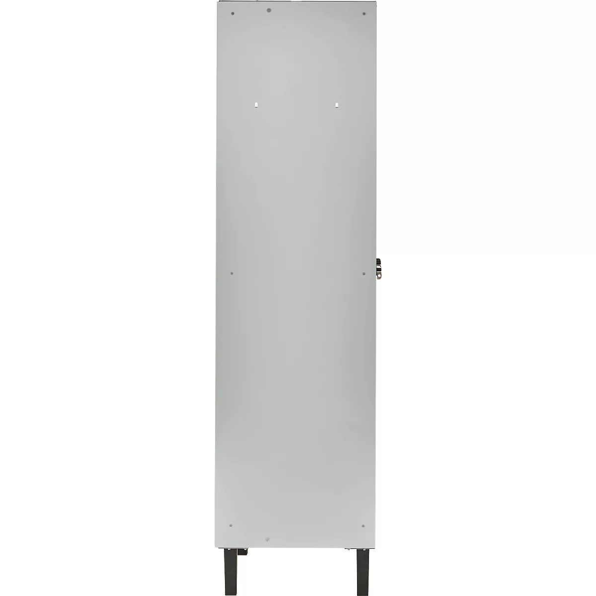Kledinglocker - stalen - 2 compartimenten - met voeten - B 630 x D 500 X H 1850 mm- hoedenplank, kledingstang - met draaigrendelslot - lichtgrijs/lichtgrijs - ons merk Schäfer Shop Pure