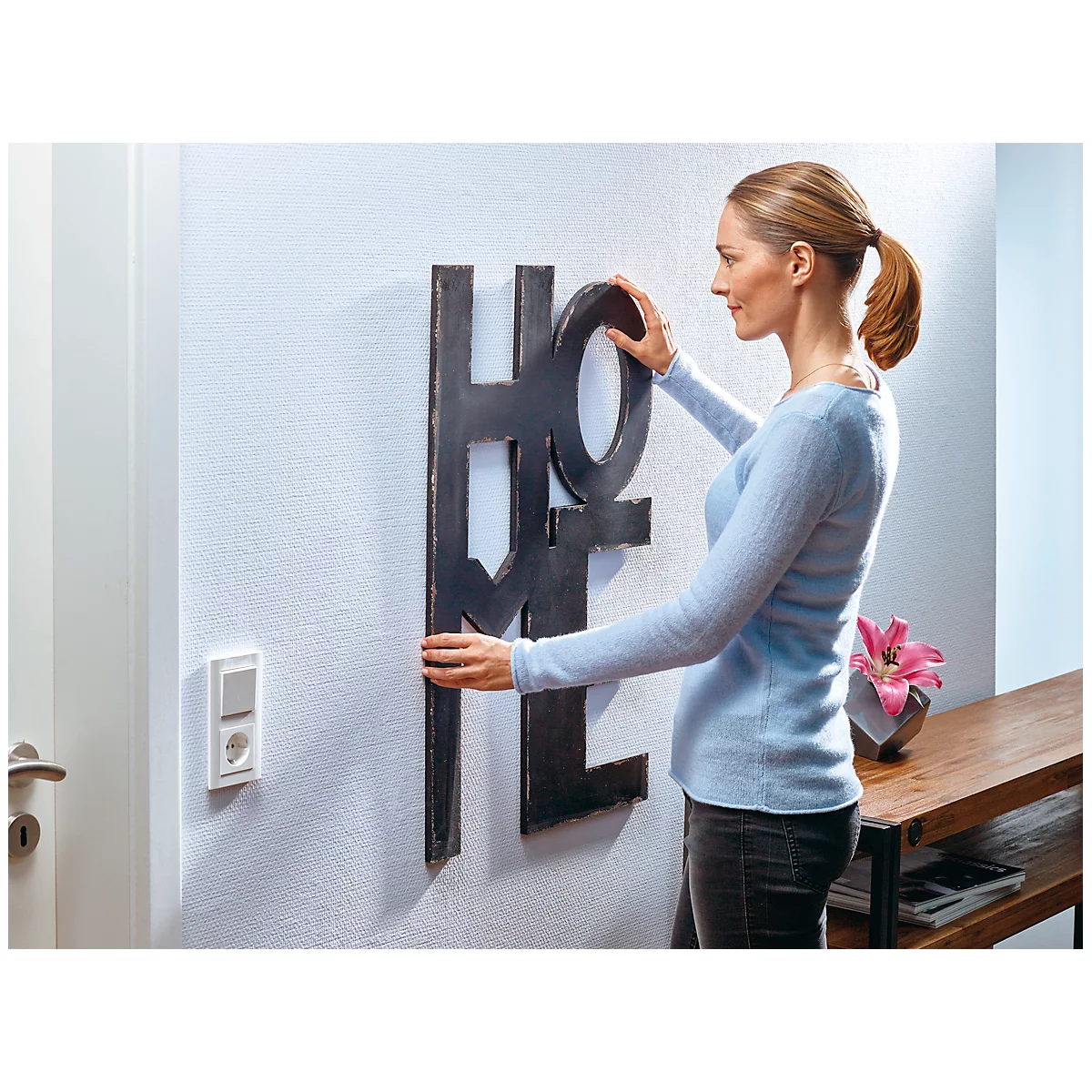 kleefnagel tesa®, voor behang &amp; pleister, kleefkracht tot 2 kg, afneembaar, 2 stuks