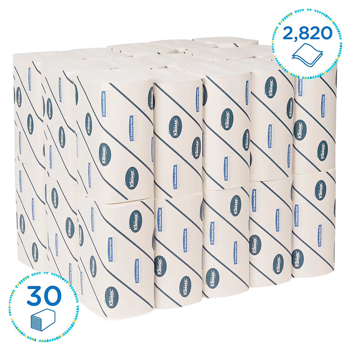 Kleenex® Handdoekjes Ultra 6772, 2-laags, interfold, 30 pakjes á 94 handdoekjes, wit