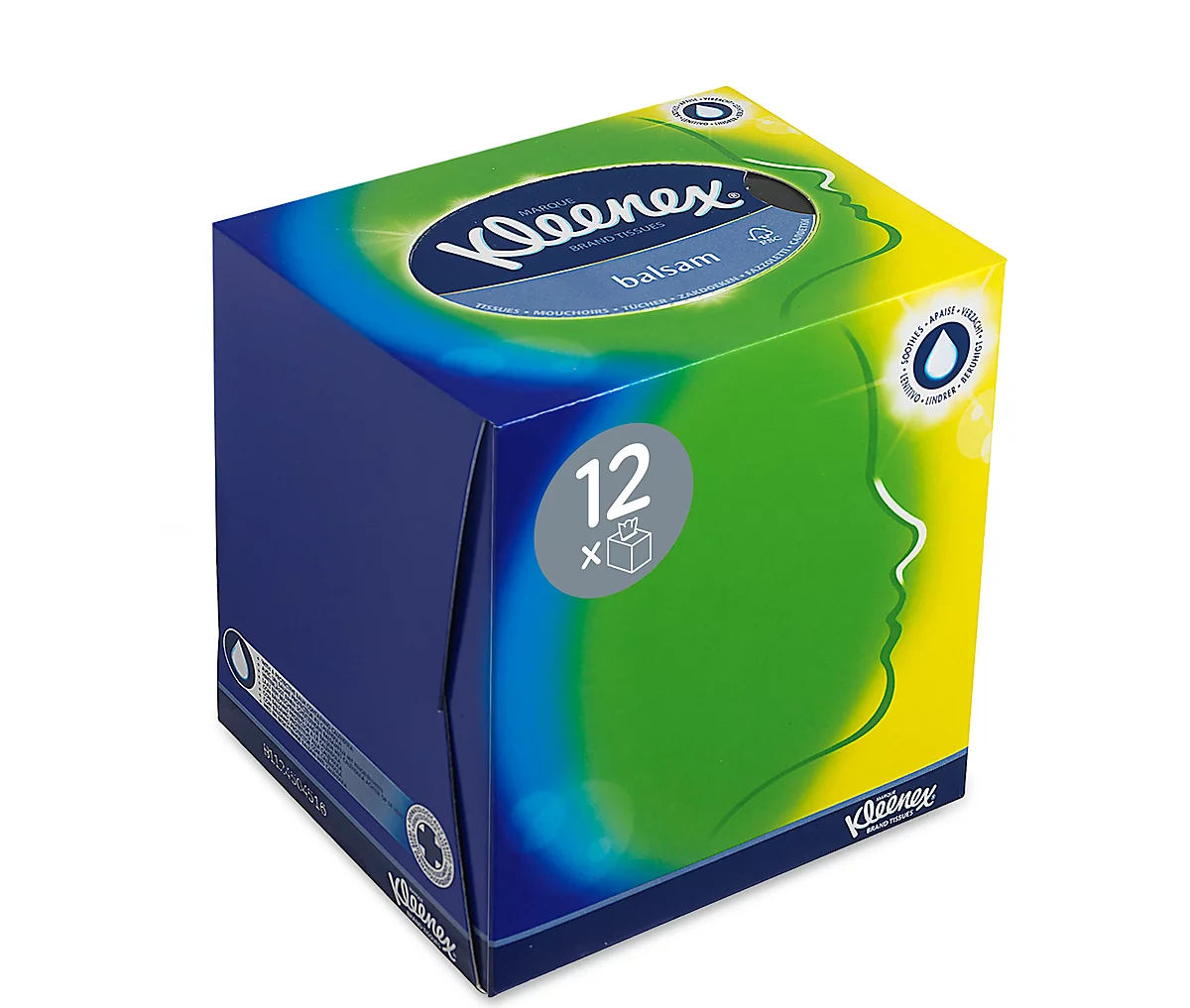 Kleenex® Kosmetiktücher 8825, 3-lagig, 1 Box = 56 Tücher, 12er Packung, weiß