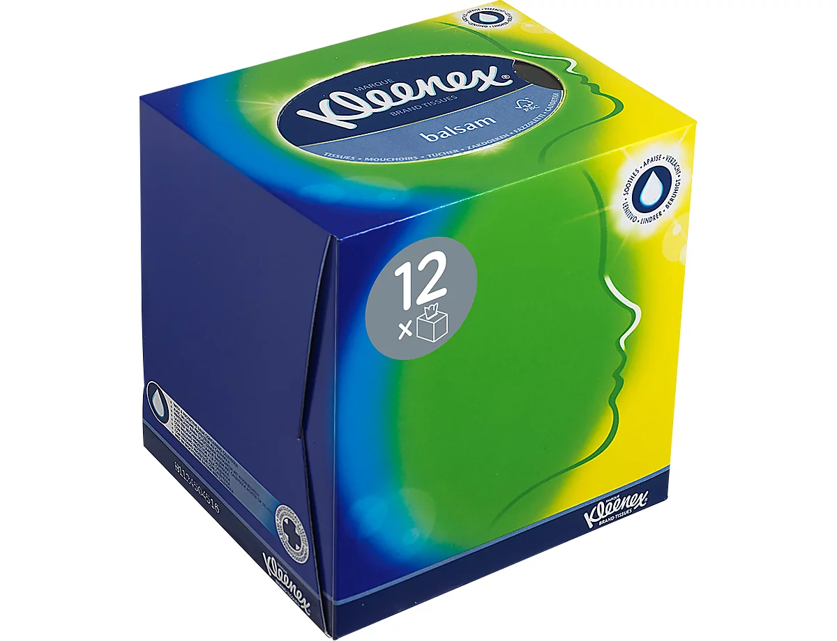 Kleenex® Kosmetiktücher 8825, 3-lagig, 1 Box = 56 Tücher, 1er Packung, weiß