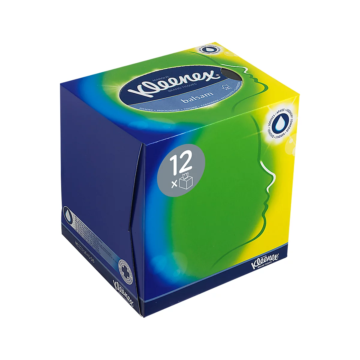 Kleenex® Kosmetiktücher 8825, 3-lagig, 1 Box = 56 Tücher, 1er Packung, weiß