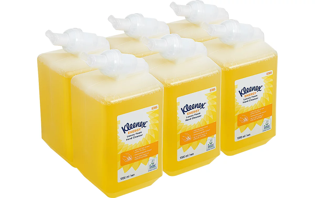 Kleenex® Scented Foam Soap Energy 6385, perfumado, 6 litros, amarillo