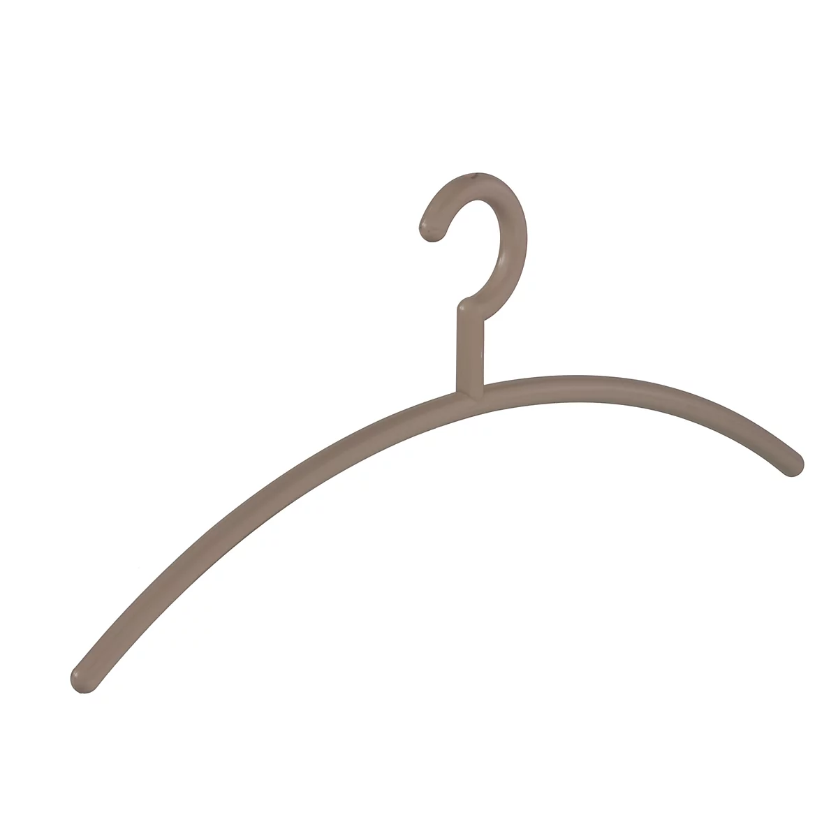 Bruine kledinghanger tegen witte achtergrond.