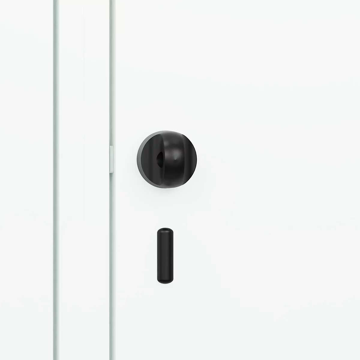 Kleiderspind C+P Evolo Plus, 2 Abteile, Anschlag rechts, Sicherheits-Drehriegel, Soft-Anschlag, B 600 x T 500 x H 1850 mm, verkehrsweiß/verkehrsweiß