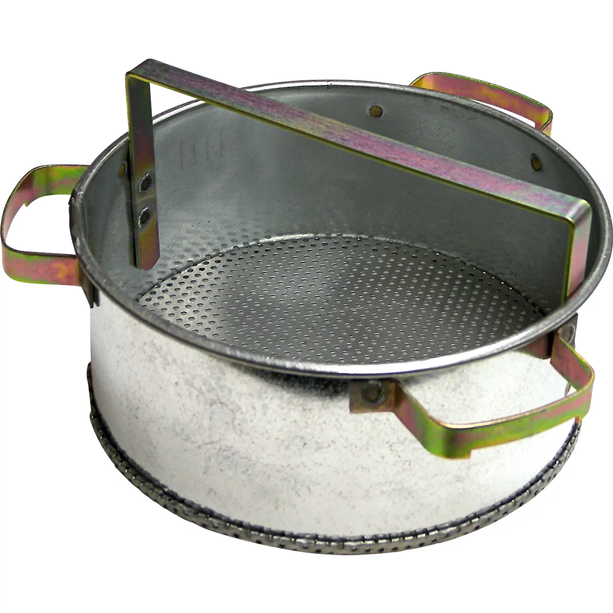 Kleinteilekorb für Wasch- und Tauchbehälter PREMIUM LINE, Volumen 8 l, Ø 238 x H 254 mm, Tragegriff, Stahlblech, rot