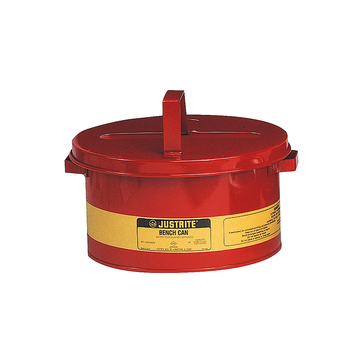 Kleinteilereiniger aus Stahlblech PREMIUM LINE, rot, ø 292 x H 149 mm, 8 l