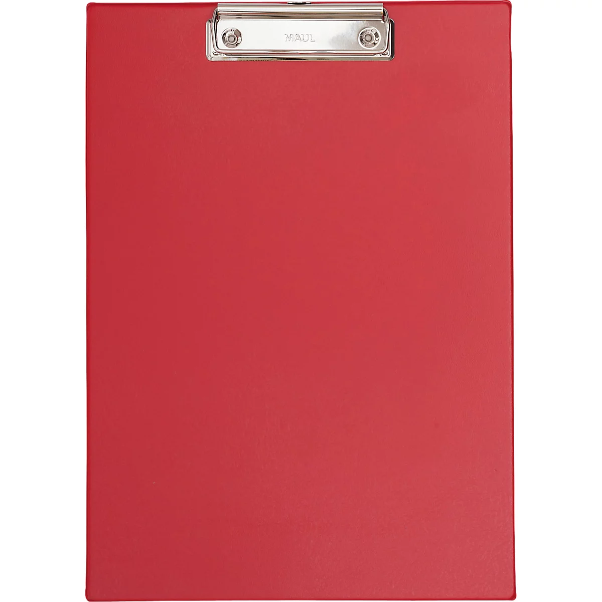Klembord MAULpoly, A4 staand formaat, klembreedte 8 mm, kan worden opgehangen, L 320 x B 230 x H 13 mm, karton/polypropeen, recyclebaar, rood