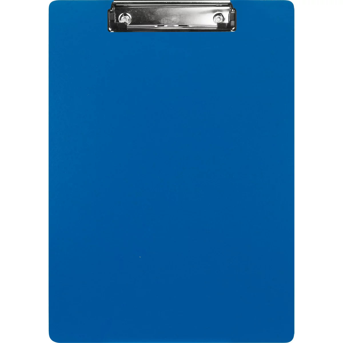 Klemmbrett Biella Scripla, für DIN A4, mit Klemm-Mechanik, L 365 x B 275 x H 16 mm, Karton, blau