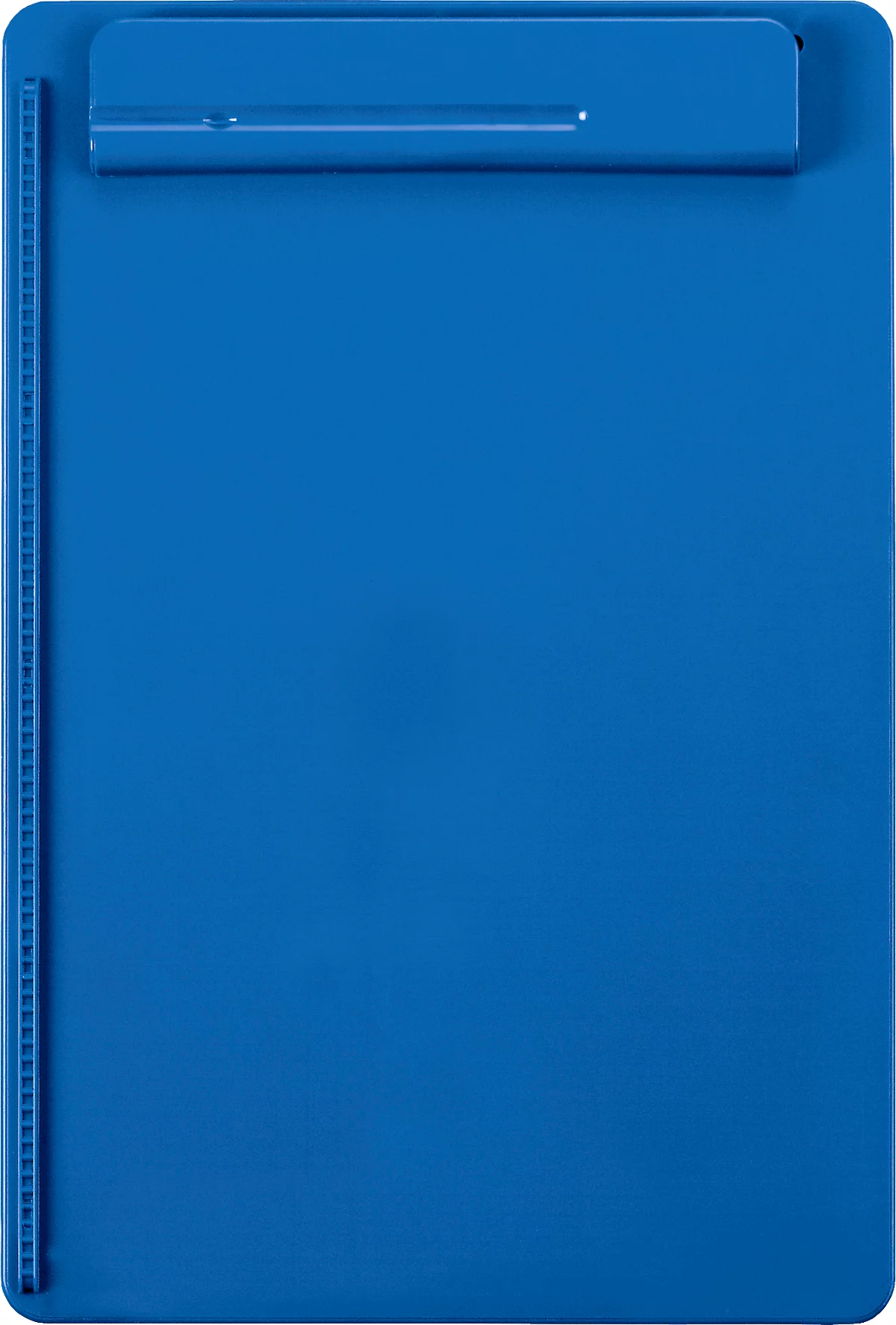 Klemmbrett MAUL MAULgo Recycling, A4, Klemmweite 8 mm, mit Papieranschlag links & Cliphalter für Schreibgeräte, 90 % Recycling-Kunststoff, blau