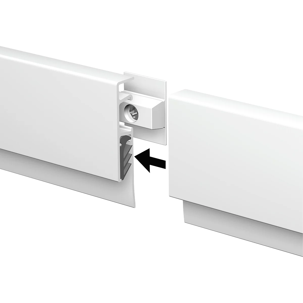 Klemmenstrook Maulgrip, aluminium, B 50 x L 1.000 mm, draagvermogen 4kg/100 cm, papier vanaf 80 g/m²
