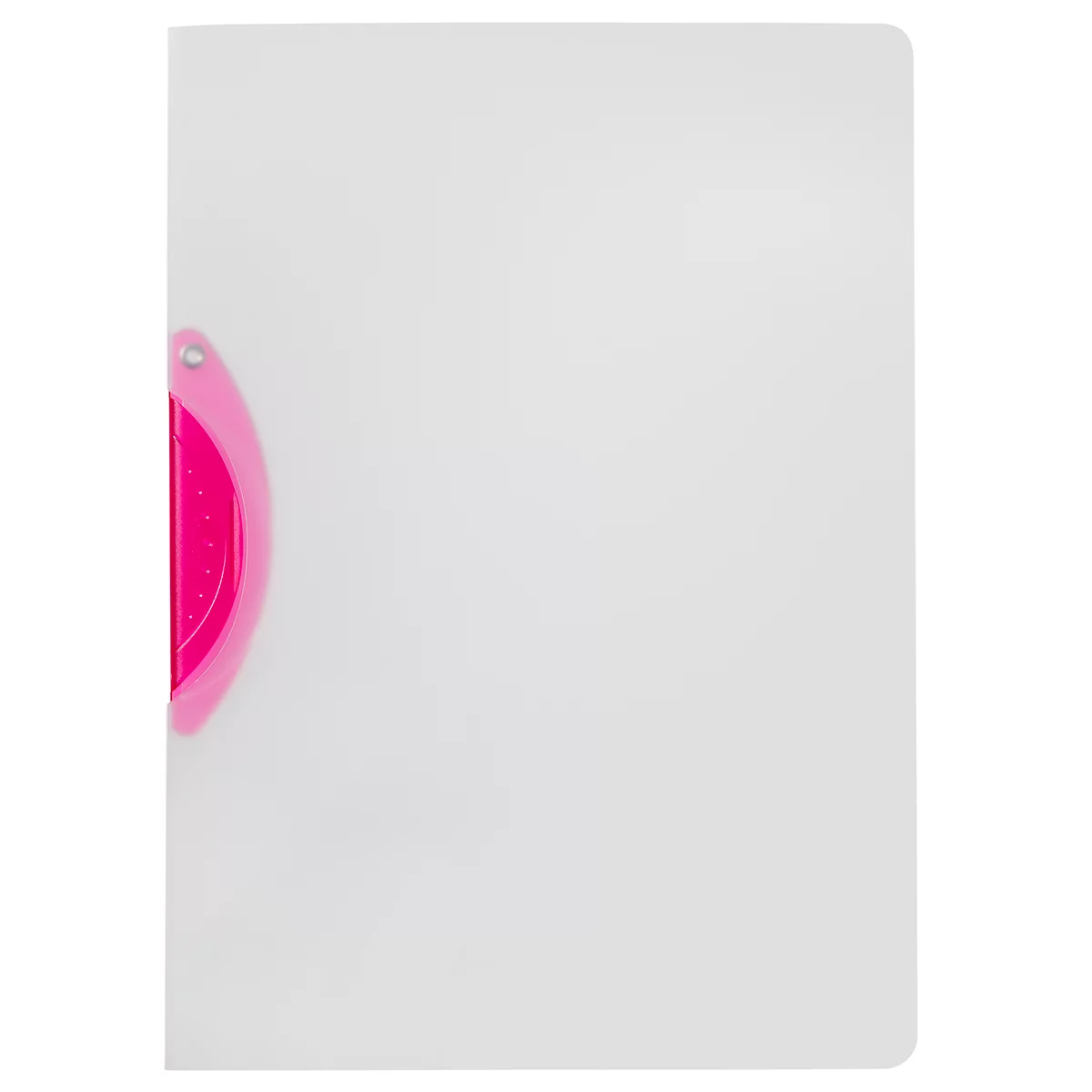 Klemmhefter Kolma Easy Plus, A4, für bis zu 30 Blatt, transparenter KolmaFlex-Kunststoff, mit berryfarbener Klemme