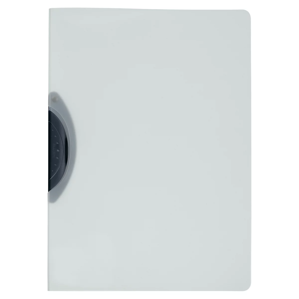 Klemmhefter Kolma Easy Plus, A4, für bis zu 30 Blatt, transparenter KolmaFlex-Kunststoff, mit grauer Klemme