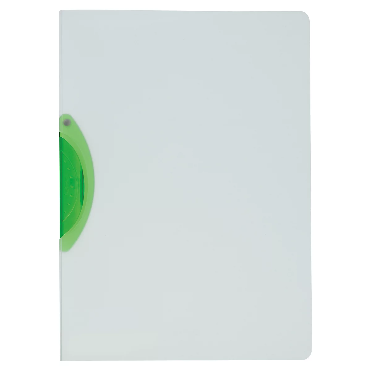 Klemmhefter Kolma Easy Plus, A4, für bis zu 30 Blatt, transparenter KolmaFlex-Kunststoff, mit grüner Klemme