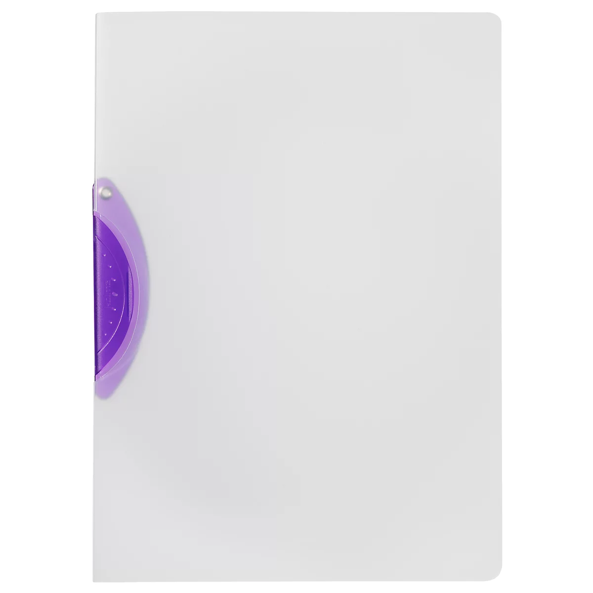 Klemmhefter Kolma Easy Plus, A4, für bis zu 30 Blatt, transparenter KolmaFlex-Kunststoff, mit violetter Klemme