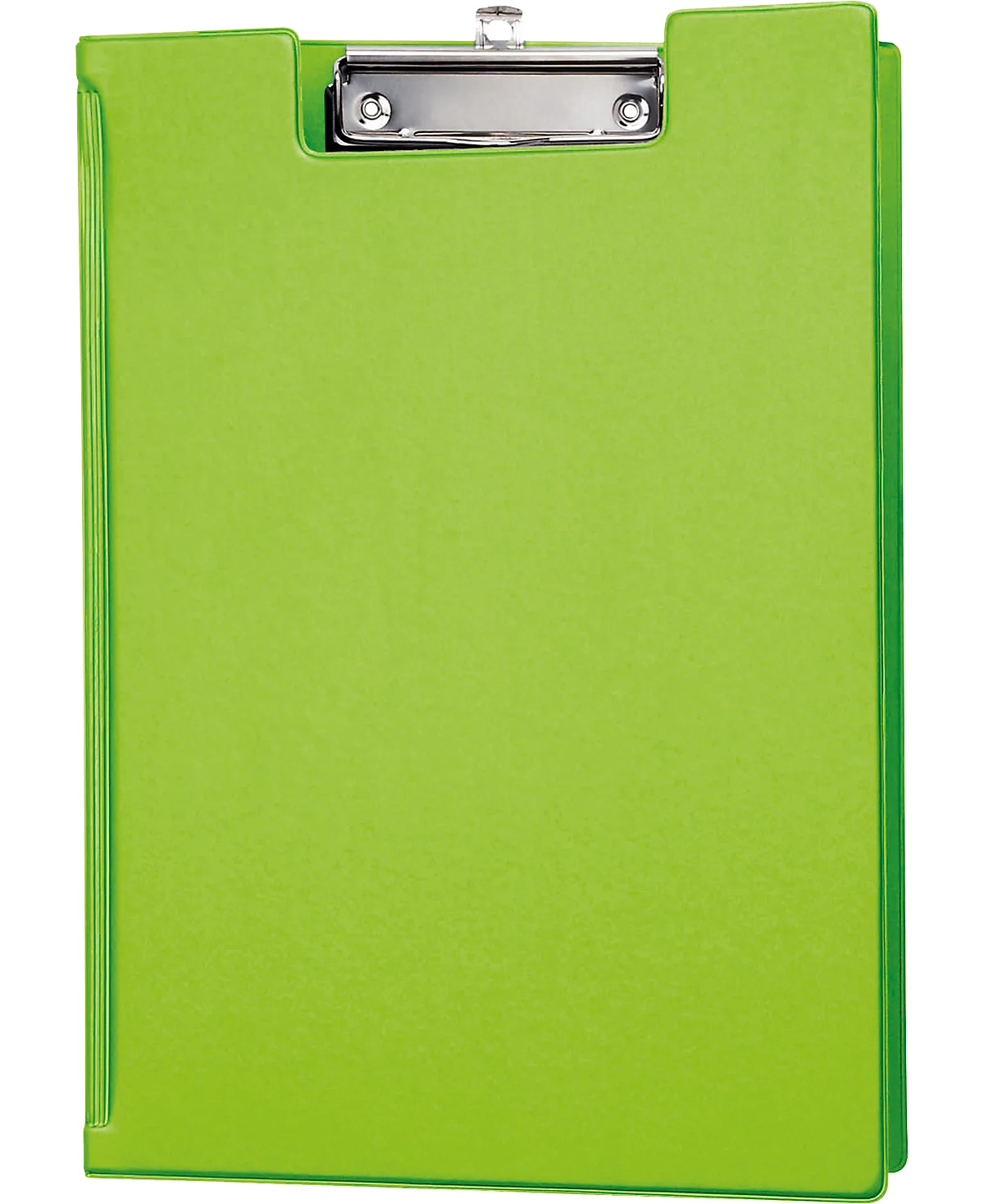 Klemmmappe MAUL, DIN A4, mit Metallklammer, Stiftehalter, 319 x 229 x 13 mm, Karton mit Folienüberzug, hellgrün