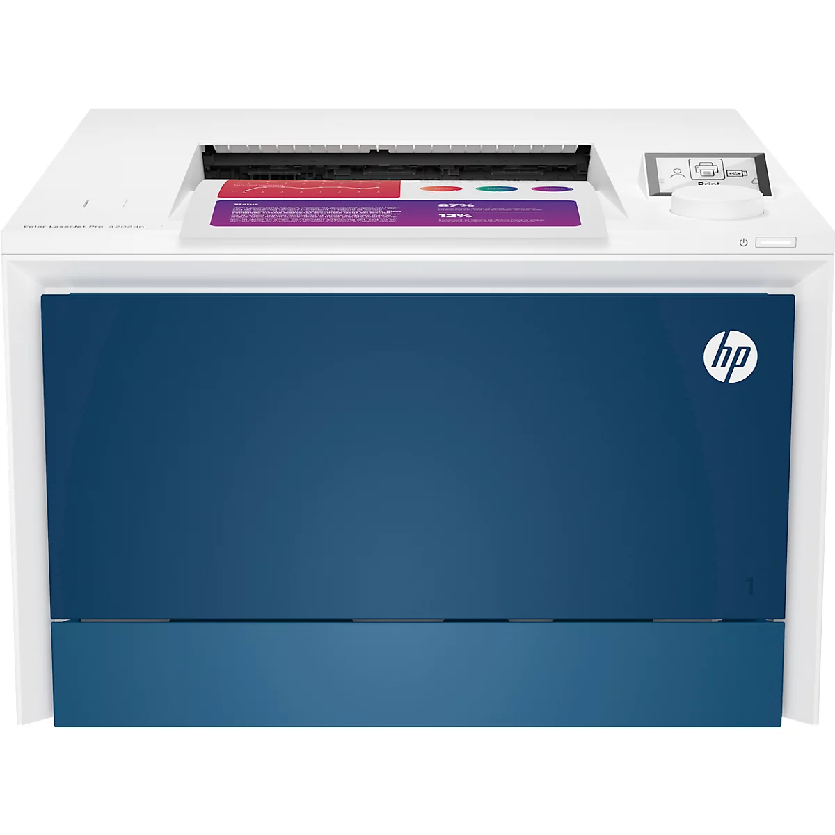 Kleurenlaserprinter HP Color LaserJet Pro 4202dn, USB/LAN, auto duplex, mobiel printen, netwerkcompatibel, tot A4, incl. 4 tonercartridges