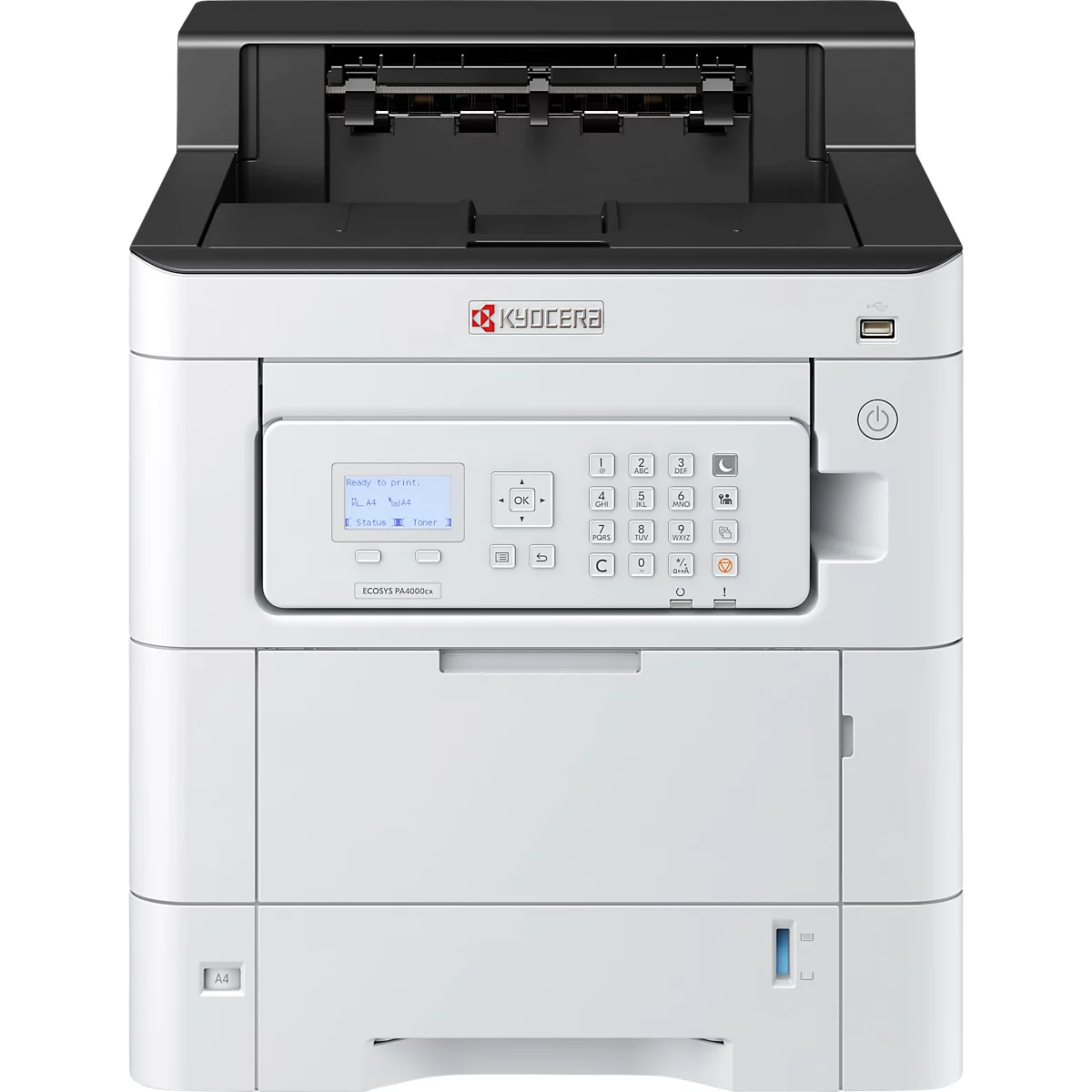 Kleurenlaserprinter Kyocera ECOSYS PA4000cx/Plus, LCD-bedieningspaneel, duplex, 1.200 × 1.200 dpi, 40 ppm.