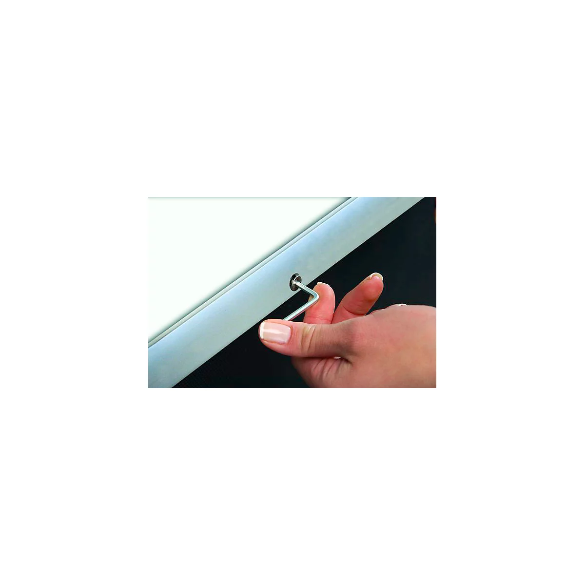 Kliklijst, zilver, aluminium/pet-beschermfolie, watervast, A0