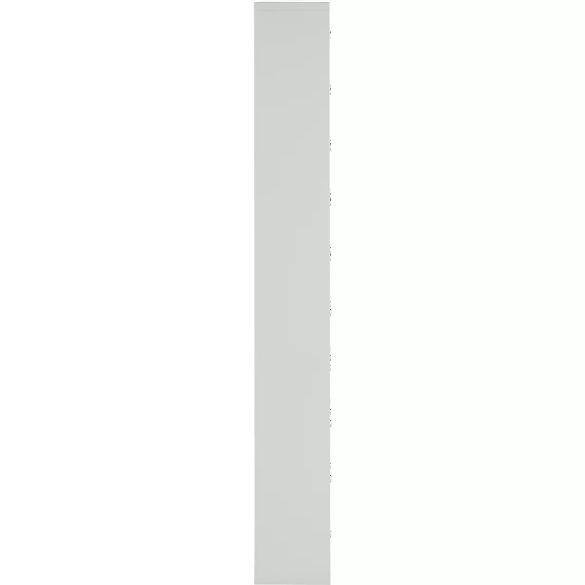 kluis met 50 afsluitbare compartimenten - metaal - B 980 x D 200 x H 1530 mm - lichtgrijs RAL 7035 - met metalen afdekplaat. - ons merk Schäfer Shop Select