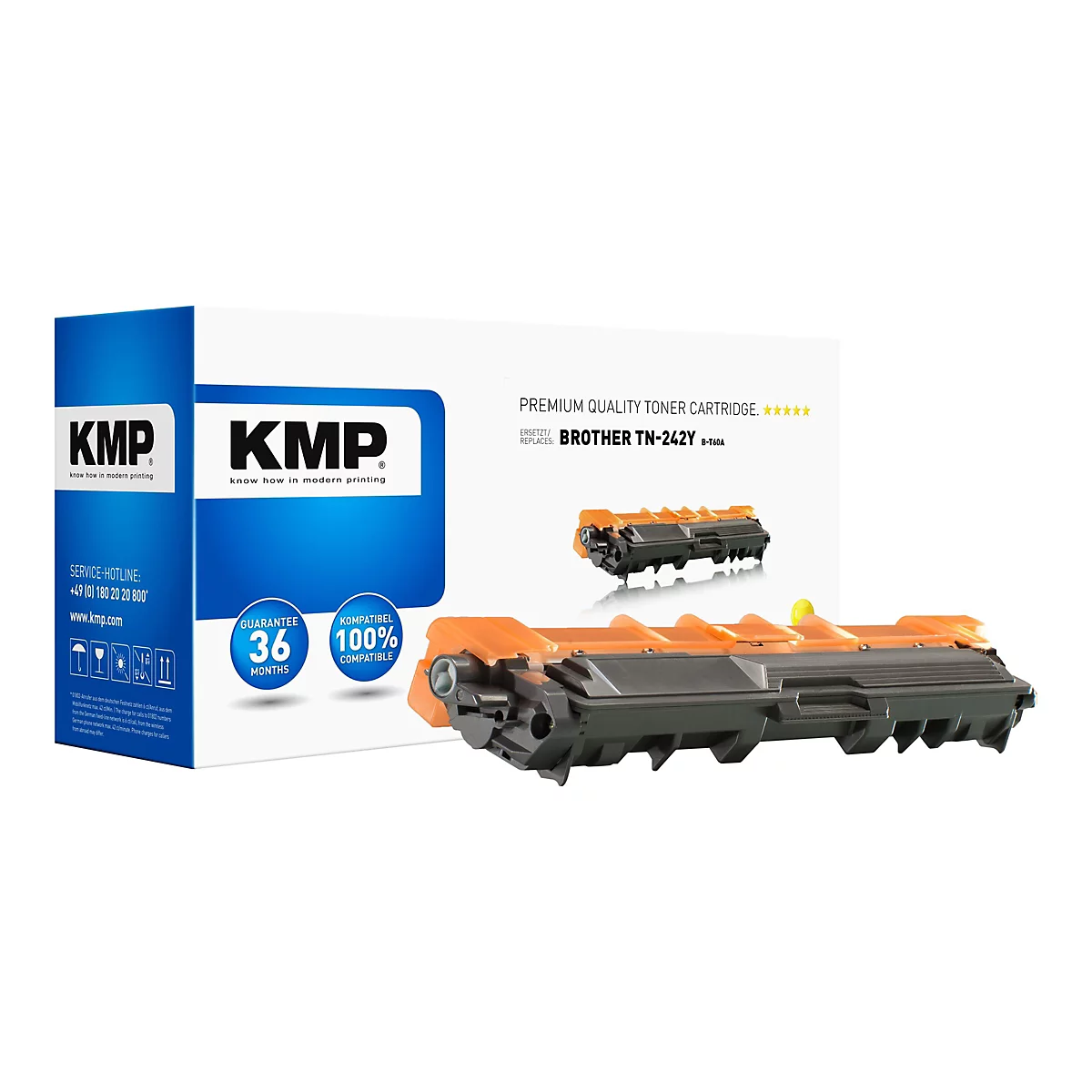 KMP B-T60A - Gelb - Tonerpatrone (Alternative zu: Brother TN242Y)