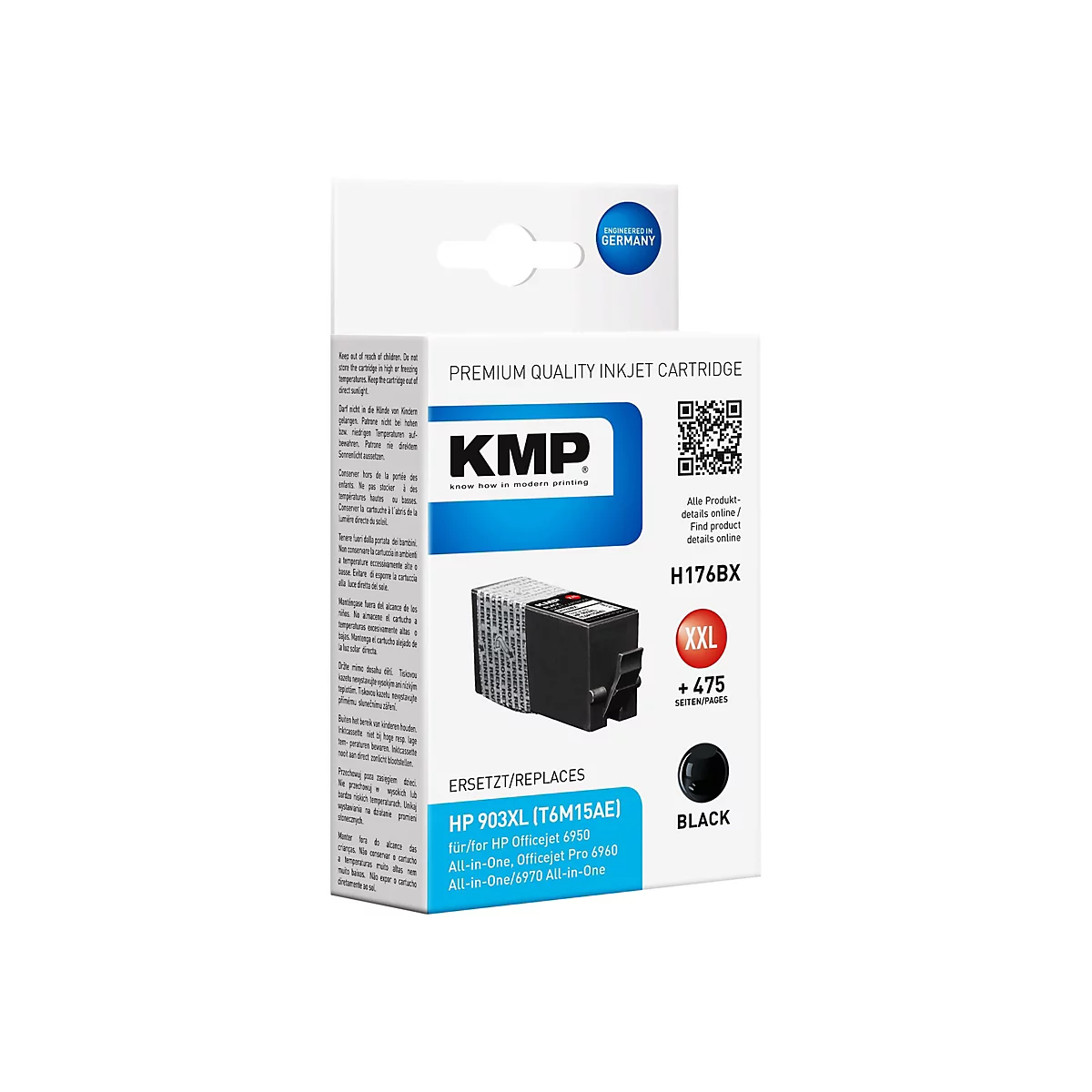 KMP H176BX - Größe XXL - Schwarz - Tintenpatrone (Alternative zu: HP 903XL)