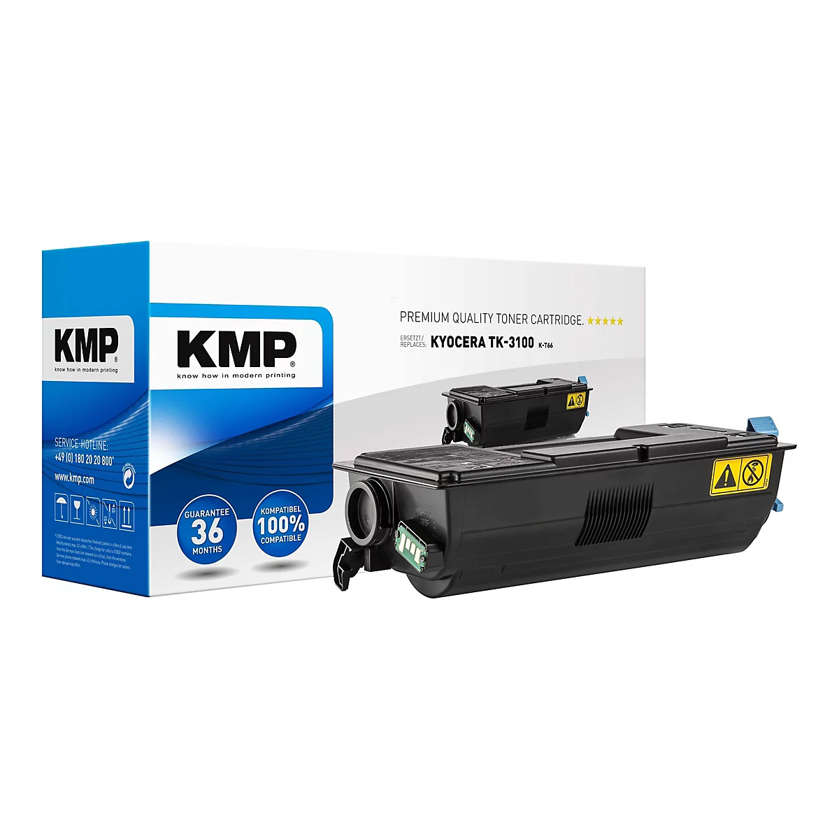 KMP K-T66 - Schwarz - Tonerpatrone (Alternative zu: Kyocera TK-3100)