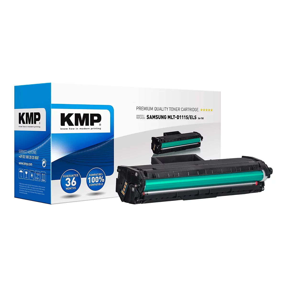 KMP SA-T85 - Schwarz - Tonerpatrone (Alternative zu: Samsung MLT-D111S)