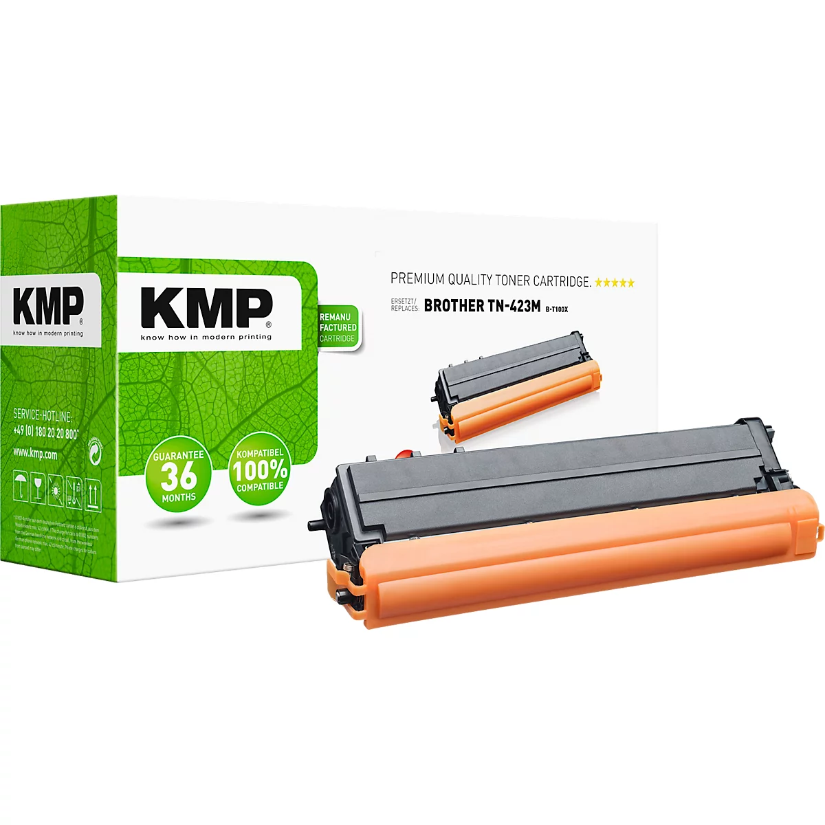 KMP toner, vervangt Brother TN423M, tot 4000 pagina's, enkele verpakking, magenta