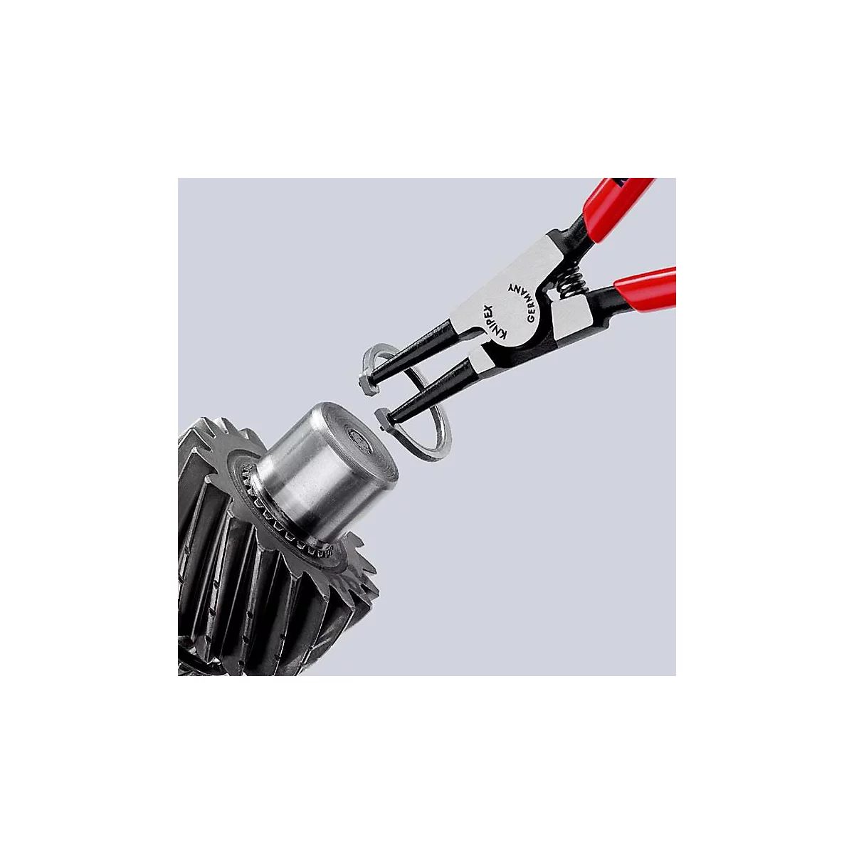 KNIPEX borgveertang A 1, voor assen Ø 10-25 mm, rechte punten, chroom-vanadium-staal, zwart geatramenteerd