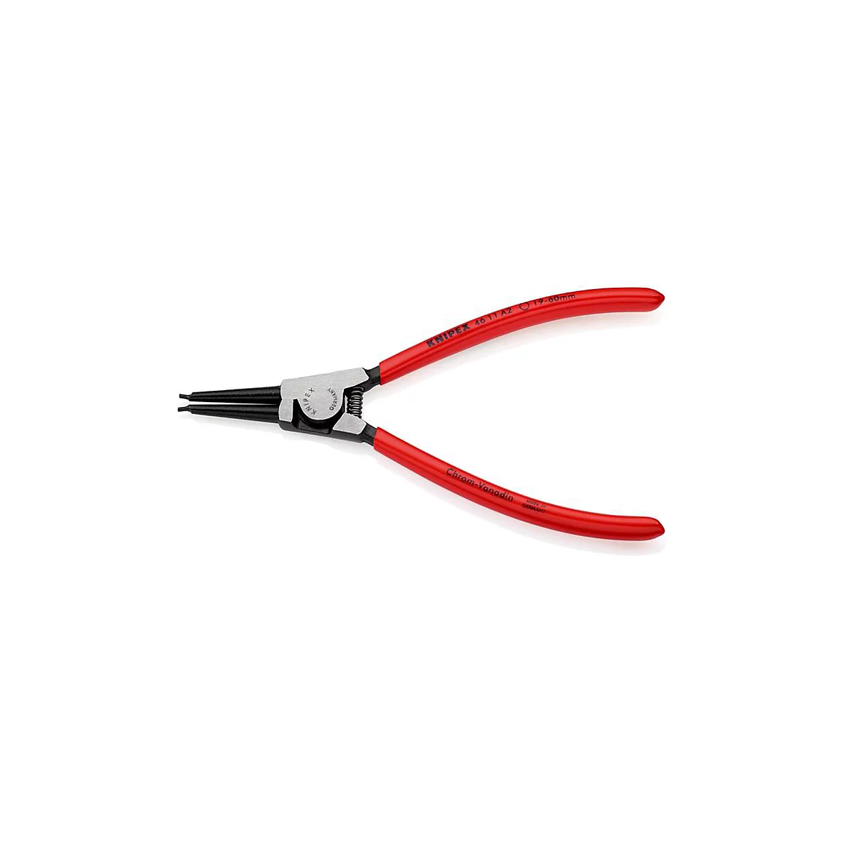 KNIPEX borgveertang A 2, voor schachten Ø 19-60 mm, rechte punten, chroom-vanadium-staal, zwart geatramenteerd