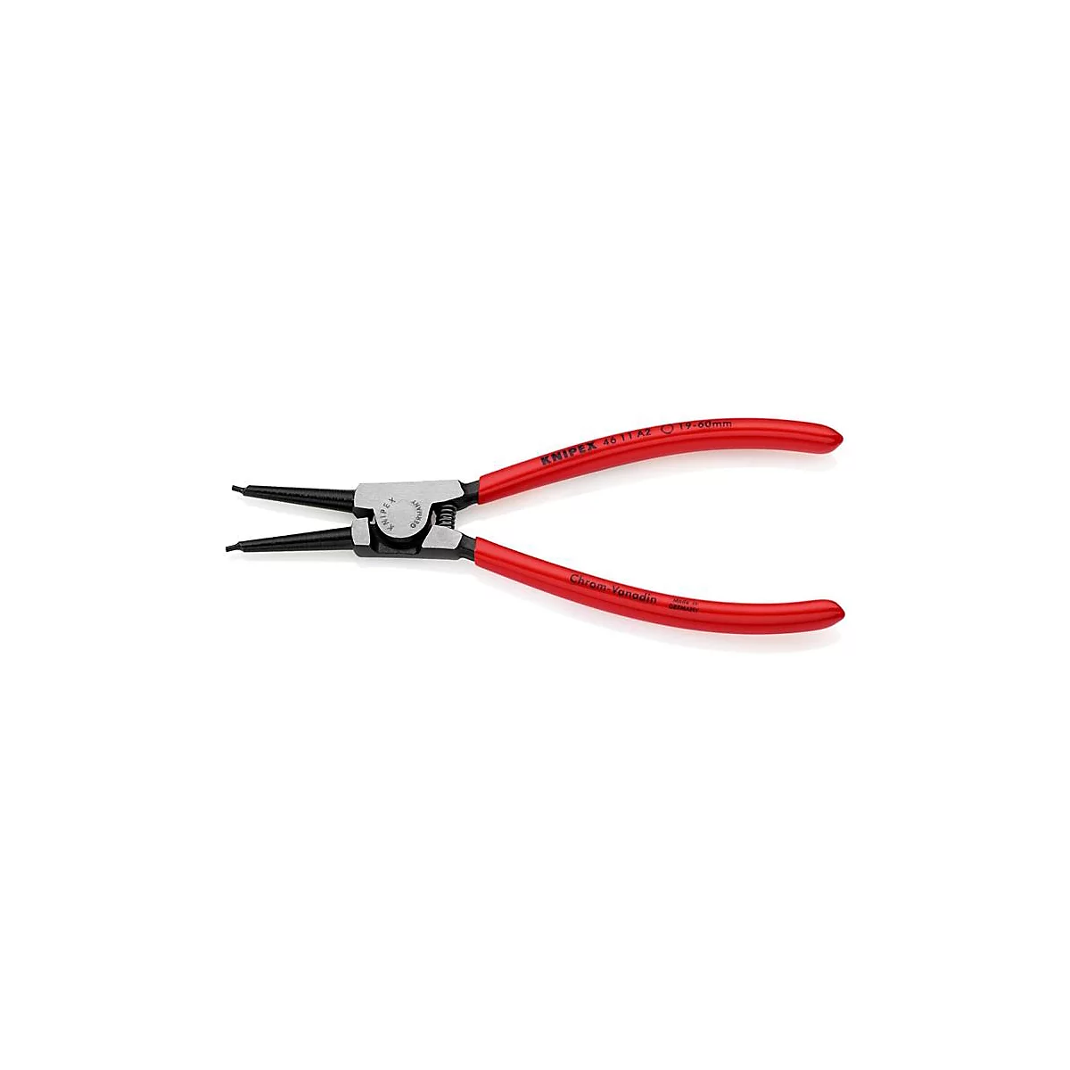 KNIPEX borgveertang A 2, voor schachten Ø 19-60 mm, rechte punten, chroom-vanadium-staal, zwart geatramenteerd