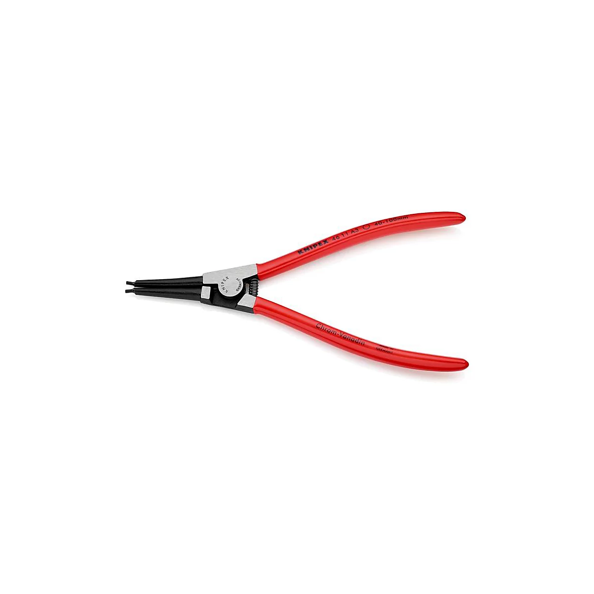 KNIPEX borgveertang A 3, voor assen Ø 40-100 mm, rechte punten, chroom-vanadium-staal, zwart geatramenteerd
