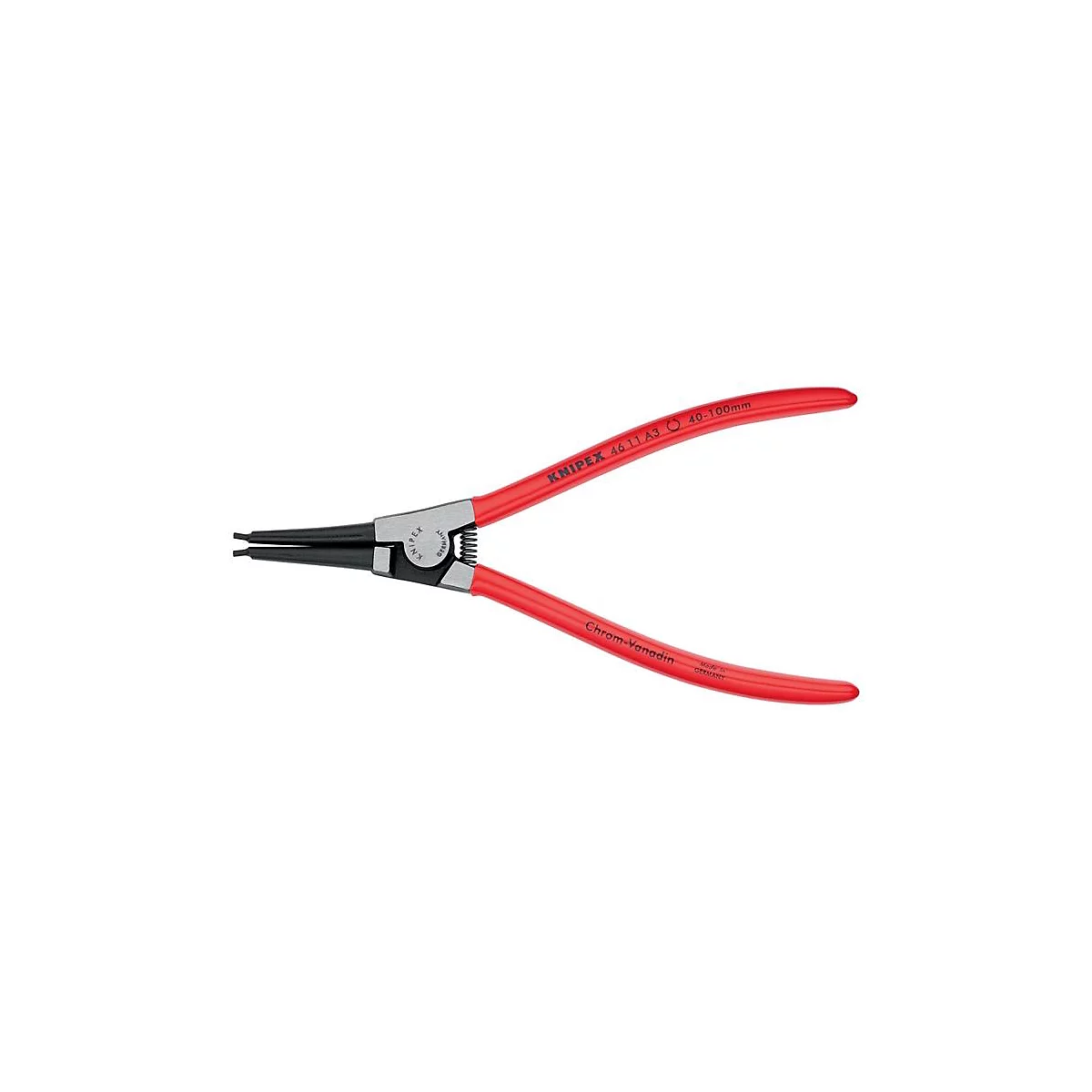 KNIPEX borgveertang A 3, voor assen Ø 40-100 mm, rechte punten, chroom-vanadium-staal, zwart geatramenteerd