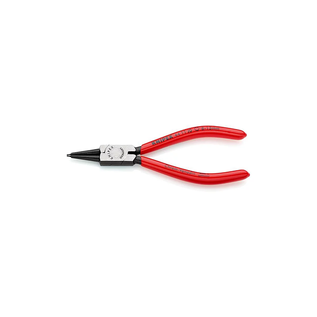 KNIPEX borgveertang J 0, voor gaten Ø 8-13 mm, rechte punten, chroom-vanadium-staal, grepen met kunststof bekleed