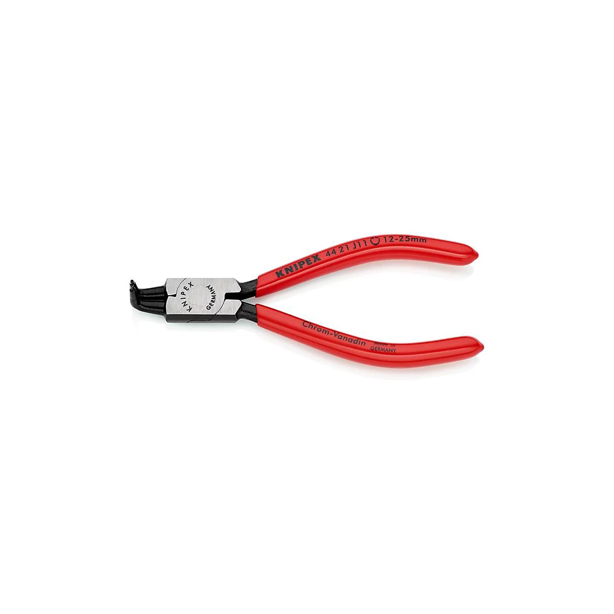 KNIPEX borgveertang J 11, voor gaten Ø 12-25 mm, schuine punten, chroom-vanadium-staal, zwart geatramenteerd