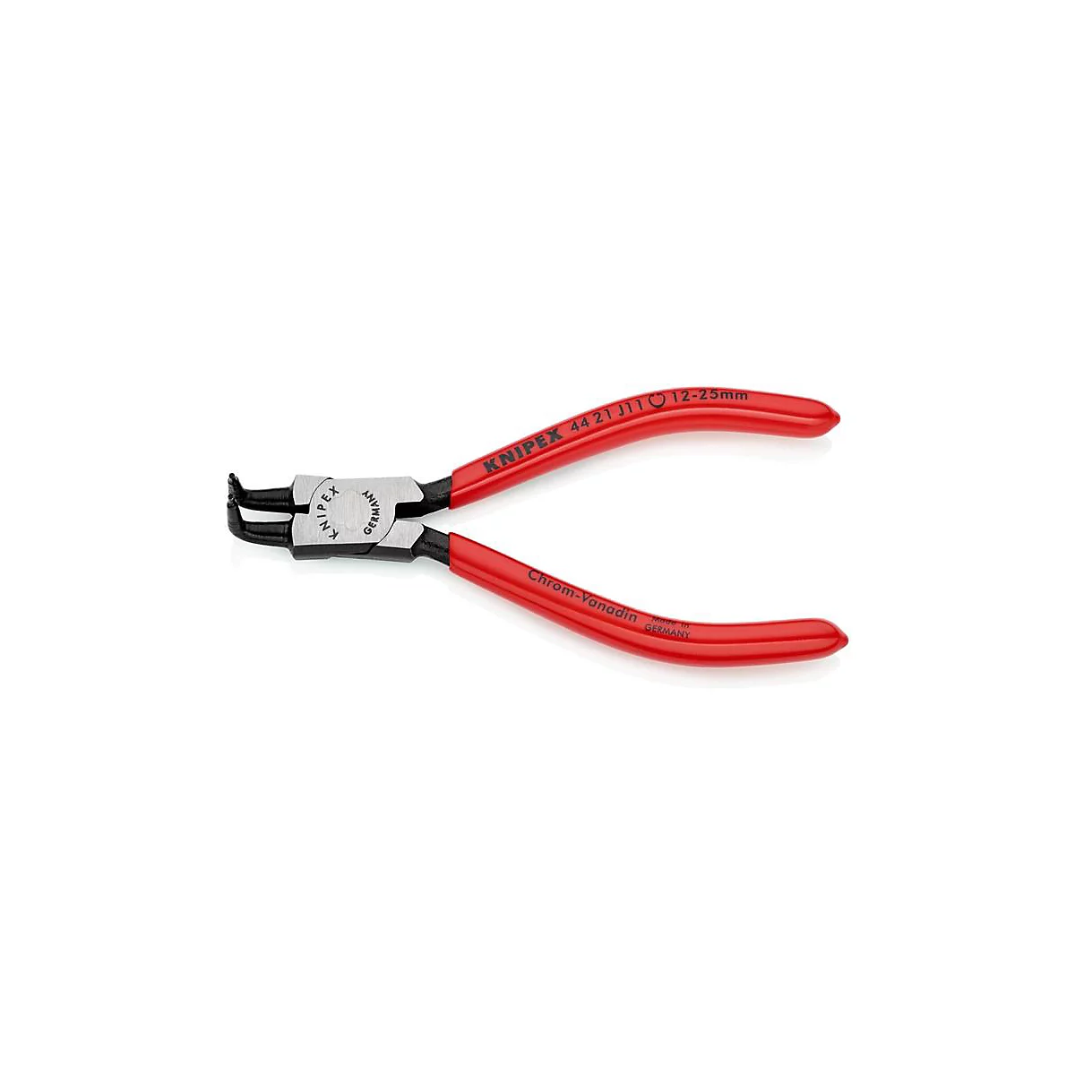 KNIPEX borgveertang J 11, voor gaten Ø 12-25 mm, schuine punten, chroom-vanadium-staal, zwart geatramenteerd
