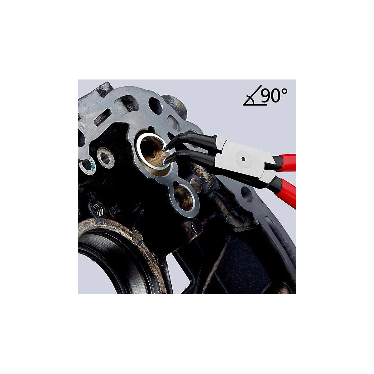KNIPEX borgveertang J 21, voor binnenringen, gaten Ø 19-60 mm, 90°-uiteinden, chroom-vanadium-staal